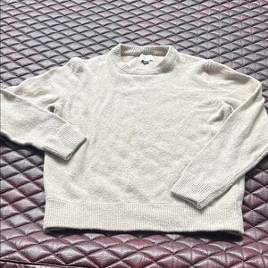 American Eagle Outfitters Men's Beige Crewneck Sweater